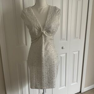 White and gold dress